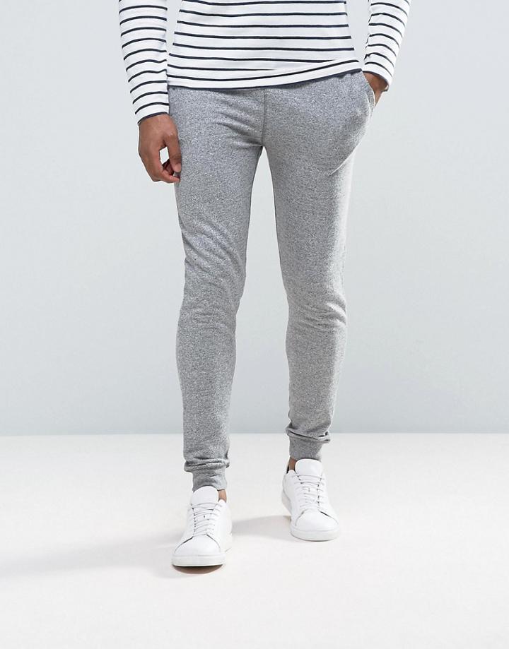 Bellfield Skinny Joggers In Marl - Gray