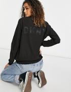 Dkny Logo Bomber Jacket In Black