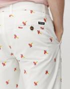 Threadbare Embroidered Chino Shorts-white