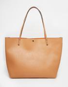 Asos Bonded Shopper Bag - Tan