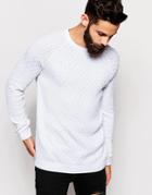 Asos Lightweight Cable Sweater - White