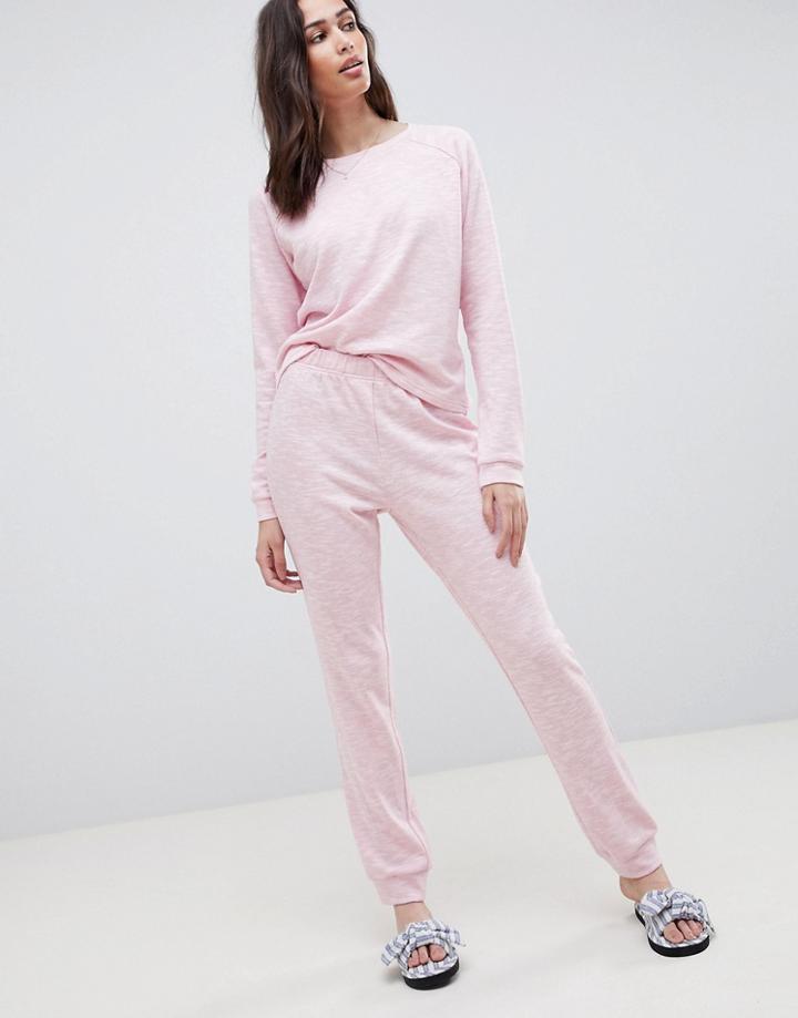 Asos Design Sweat And Jogger Set - Pink