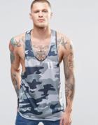 11 Degrees Vest With All Over Camo Print - Green