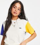 Vans Opposite Short Sleeve T-shirt In Beige/navy-neutral