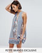 Sisters Of The Tribe Petite Print Swing Dress - Multi