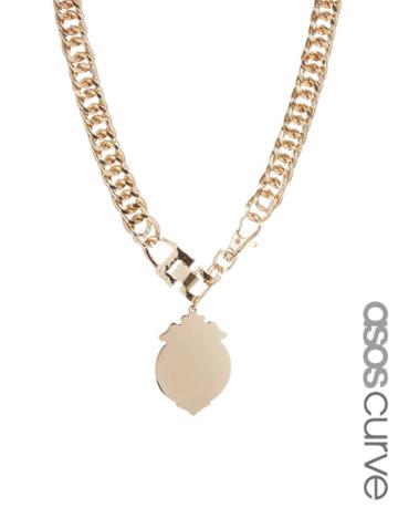Asos Curve Exclusive Shield Chain Necklace