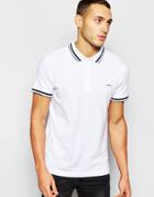 Dkny Polo Shirt Fabric Collar - White