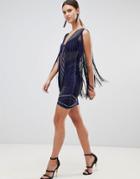 Forever Unique Embroidered Dress - Navy