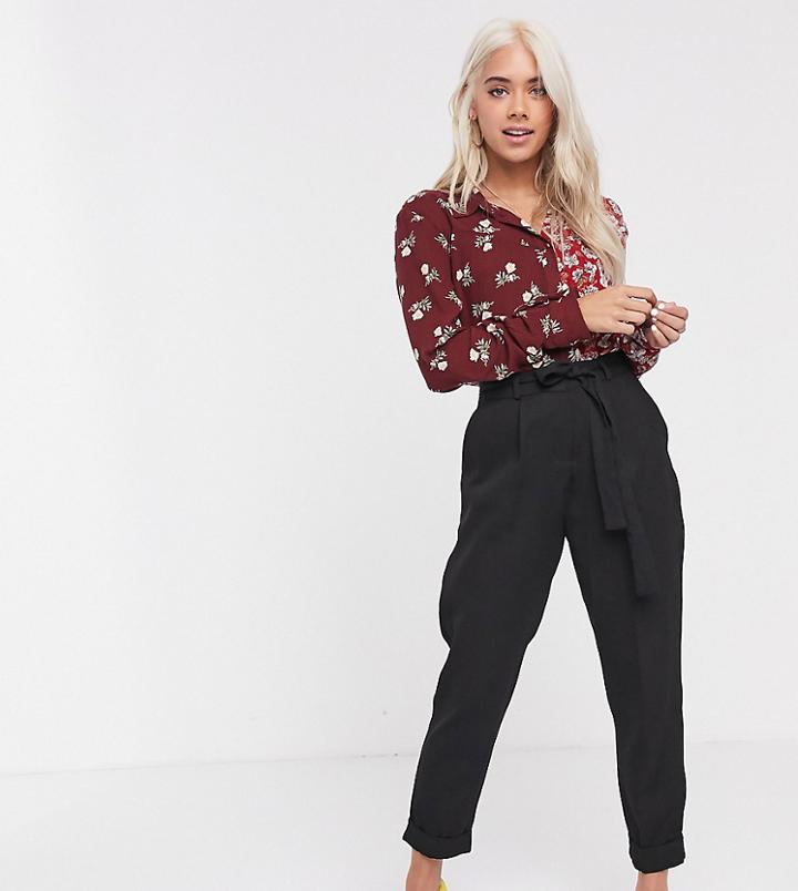 Asos Design Petite Woven Peg Pants With Obi Tie