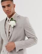 Selected Homme Skinny Suit Jacket In Sand - Beige