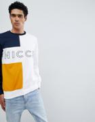 Nicce Domain Sweatshirt With Paneled Logo - White
