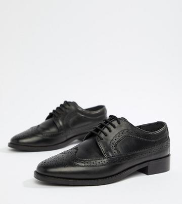 Asos Design Mai Tai Leather Brogues-black