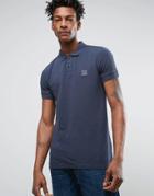 Boss Orange By Hugo Boss Slim Polo Washed Pique In Navy - Navy