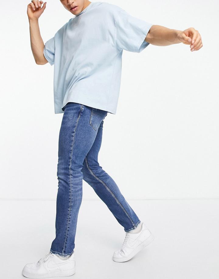 Tommy Jeans Scanton Slim Fit Jeans In Mid Wash-blue