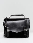 Park Lane Leather Satchel - Black