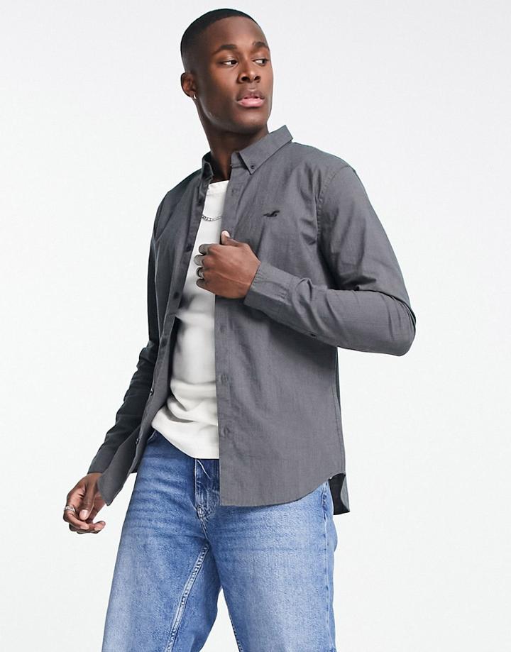 Hollister Shirt In Gray-black