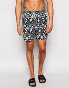 O'neill Palm Geo-tribal Swim Shorts In Black - Black