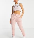 Miss Selfridge Petite Casual Slim Sweatpants In Pink