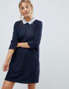 Only Sunny Collared Shift Dress - Navy
