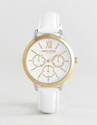 Daisy Dixon Chronograph Watch In White Leather - White