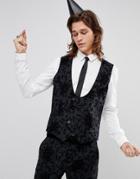 Noose & Monkey Super Skinny Vest In Flocking - Gray