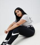 Nike Plus Black High Waist Logo Leggings