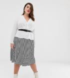 Junarose Stripe Midi Skirt - Multi