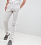 Twisted Tailor Tall Wedding Super Skinny Suit Pants In Gray - Beige