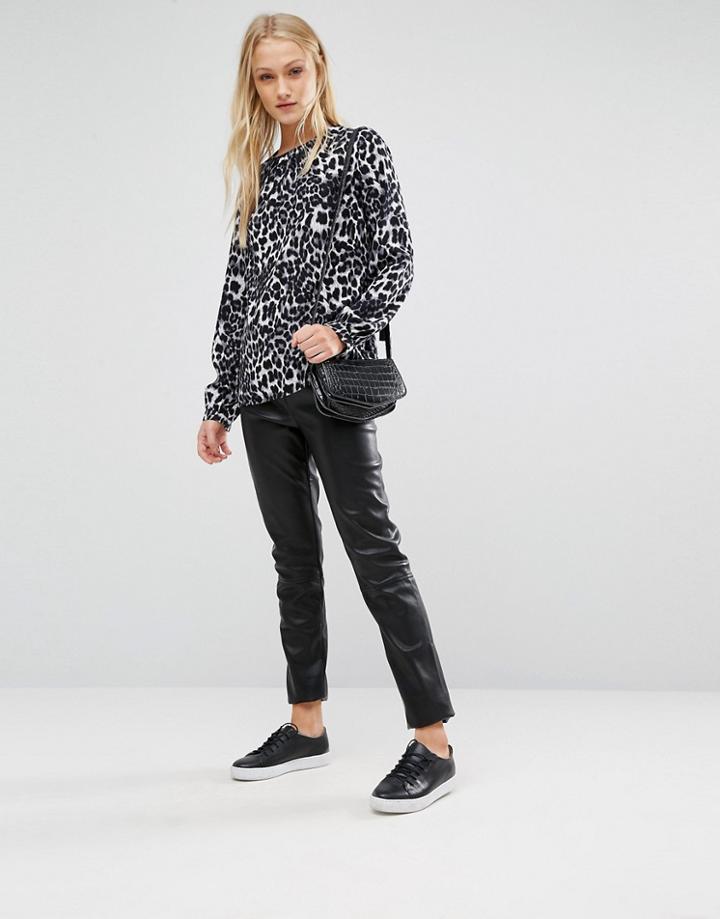 Newlily Faux Leather Trousers - Black