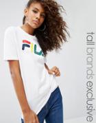 Fila Tall Oversized Motif T Shirt - White