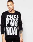 Cheap Monday Per Sweat Cm Bold Distorted Sweatshirt - Black