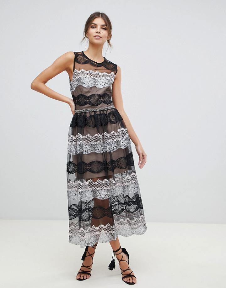 Bronx And Banco Caprese Midi Dress-multi
