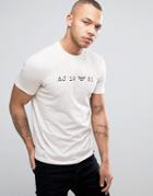 Armani Jeans Date Logo T-shirt Regular Fit Acid Wash In Gray - Gray