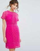 Oasis Lace Shift Dress - Pink