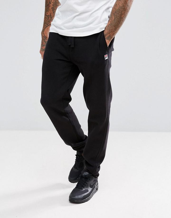 Fila Vintage Skinny Joggers With Small Logo - Black