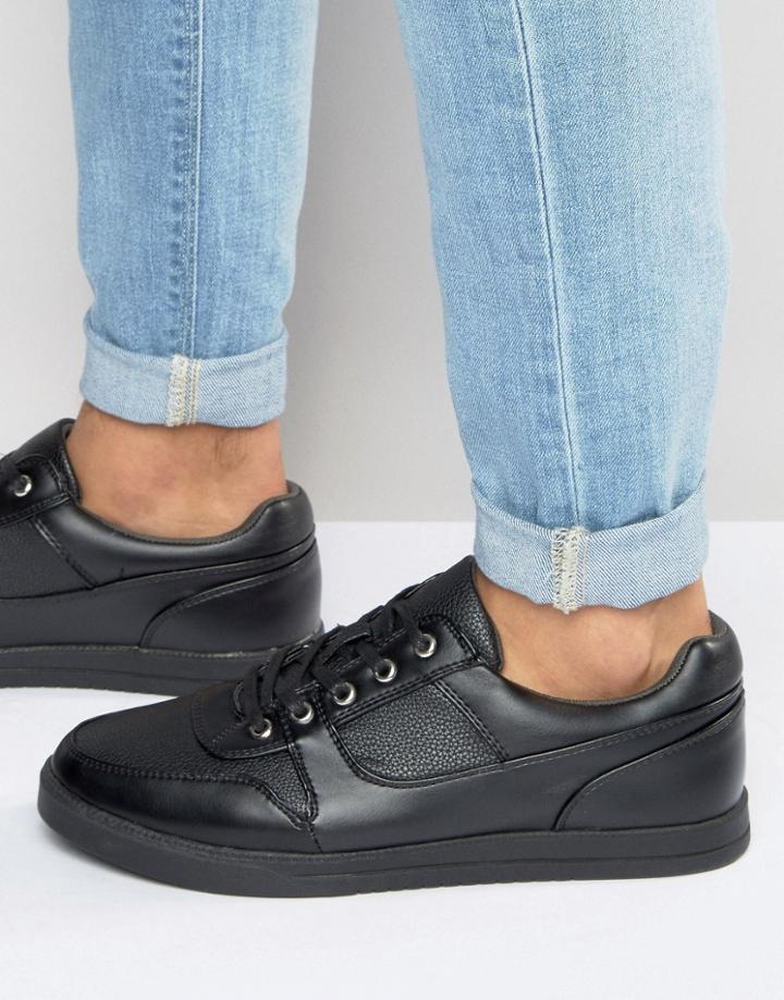New Look Sneakers In Black - Black