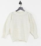 Vero Moda Petite Sweater With Cropped Sleeves In Cream-white
