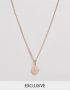Katie Mullally Rose Gold Plated Necklace With Initial A Pendant - Gold