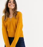 Miss Selfridge V-neck Sweater In Yellow