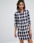 Esprit Check Print Shirt Dress - Multi