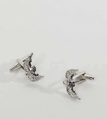 Designb Skull & Wing Cufflinks In Silver Exclusive To Asos - Silver