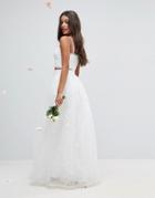 Asos Bridal Applique Maxi Skirt - White
