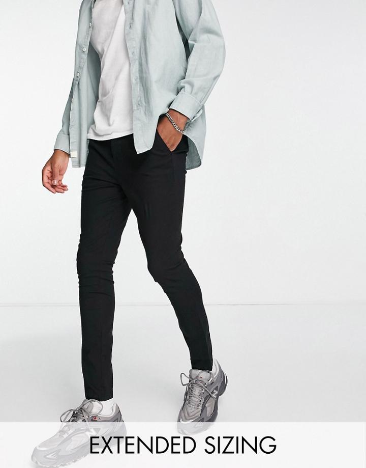 Asos Design Spray On Chinos In Black
