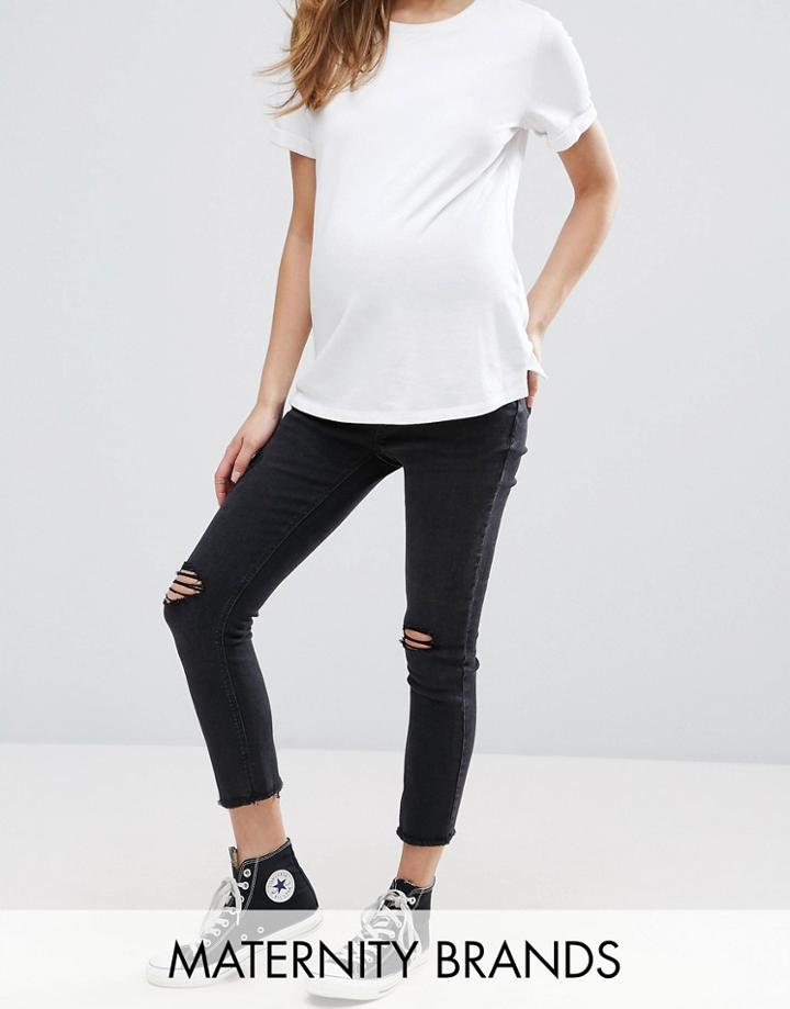 New Look Maternity Over The Bump Skinny Jegging - Black