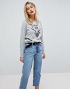 Vero Moda Reindeer Sweat Top - Gray