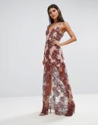 Finders Spectral Lace Maxi Dress - Red