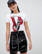 Versace Jeans Vj Flocked Logo Tee - White