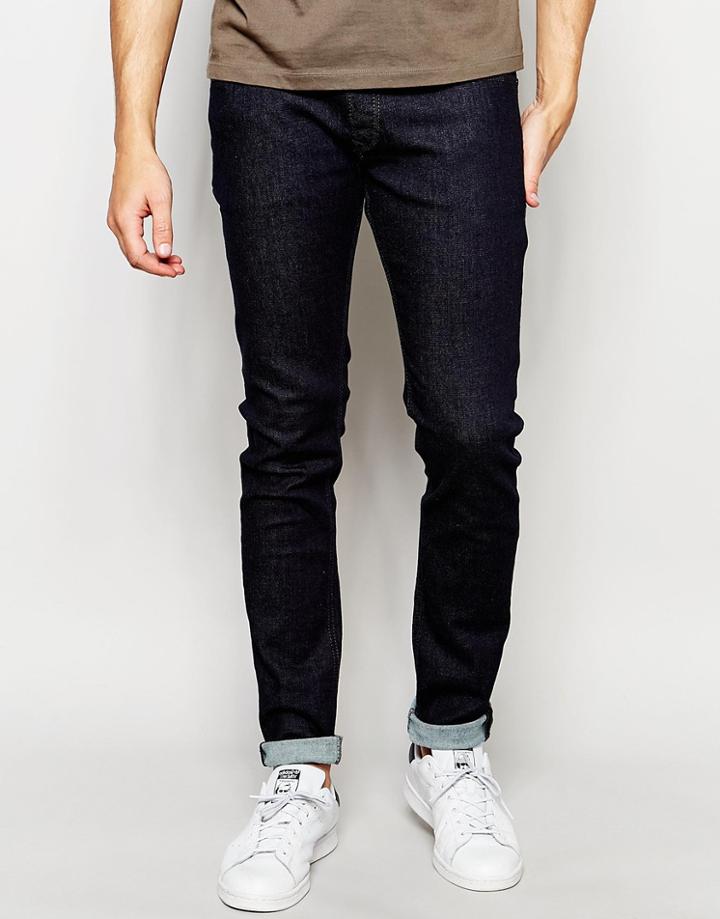 Diesel Jeans Sleenker 849d Skinny Fit Everspring Stretch Rinse - Dark Rinse