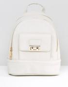 New Look Twist Lock Mini Backpack - Gray