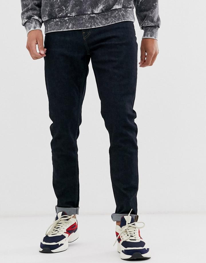 Weekday Cone Slim Tapered Jeans In Blue Dark Rinse - Blue